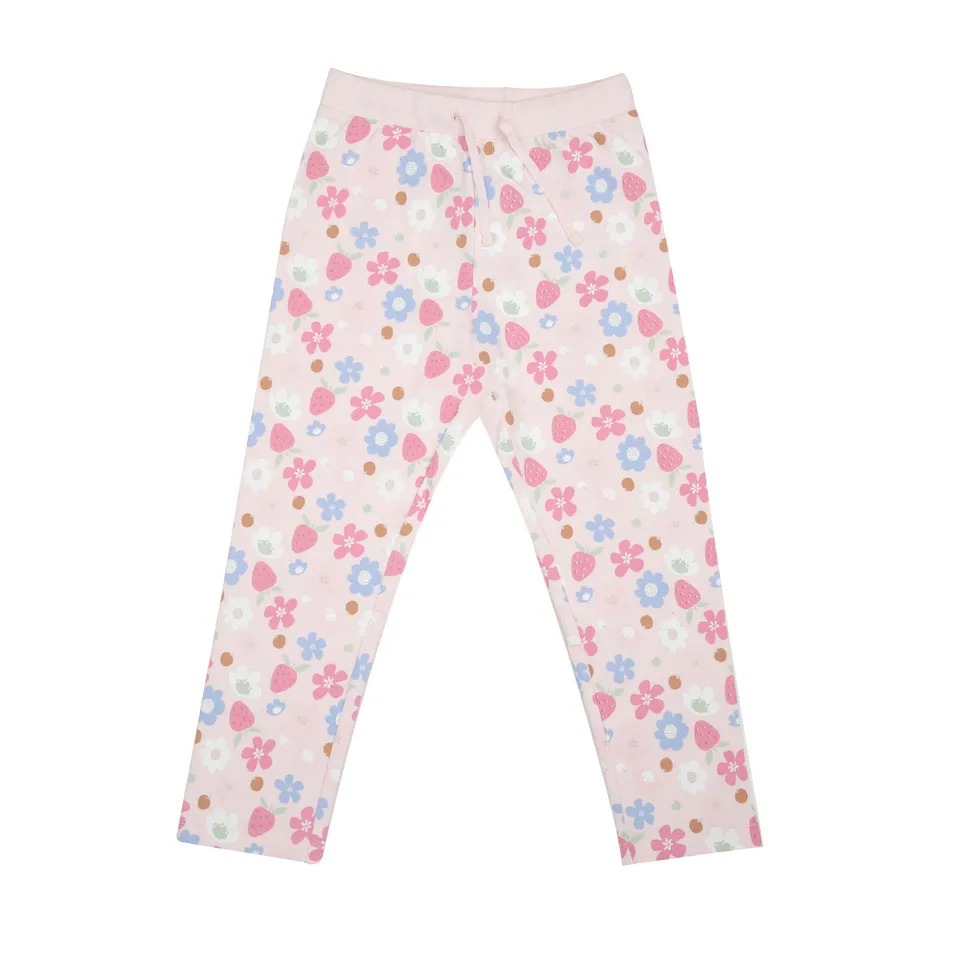 Toys Center Baby pantalone bimba rosa stampa fiori frutti