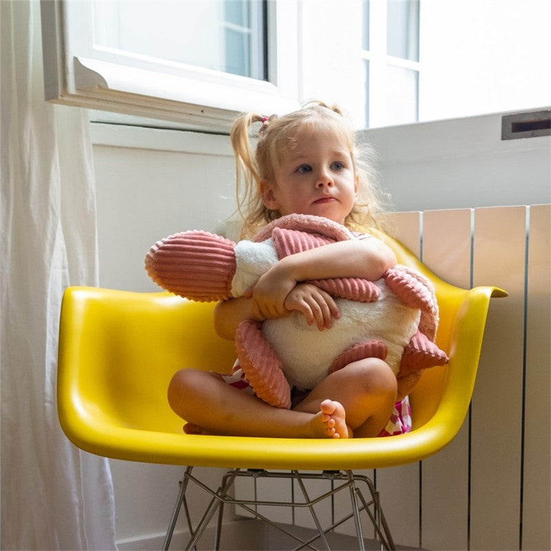 Les Deglingos Ptipotos Sauvenou peluche tartaruga rosa 50 cm