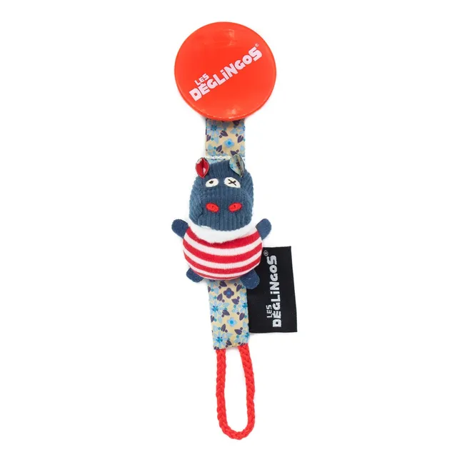 Les Deglingos Hippipos Catenella Ciuccio Blu con Mini Peluche