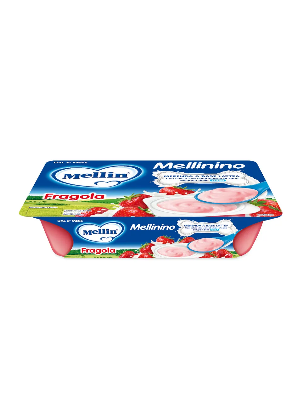 Mellin Mellinlino Fragola Merenda Latte 330 gr 6 Mesi