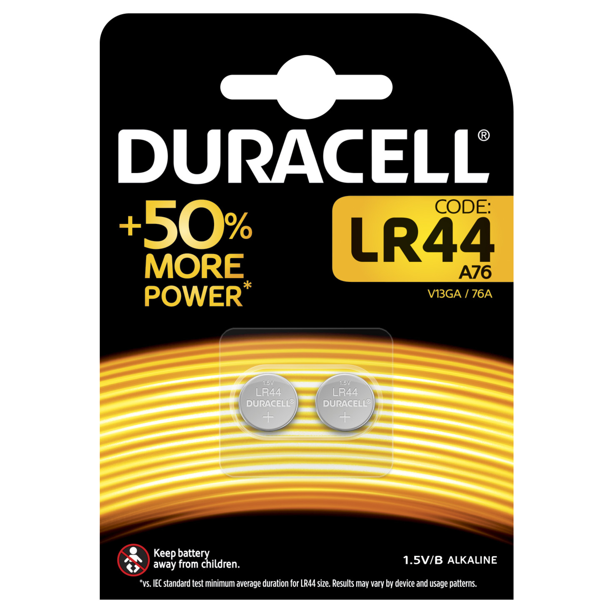 Batteria alcalina LR44 per dispositivi quotidiani