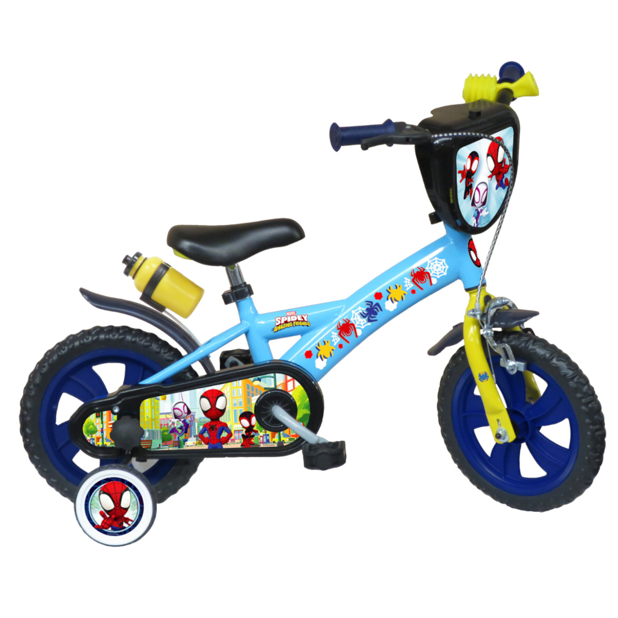 Spidey Bicicletta Bambino 12 Pollici con Rotelle Metallo