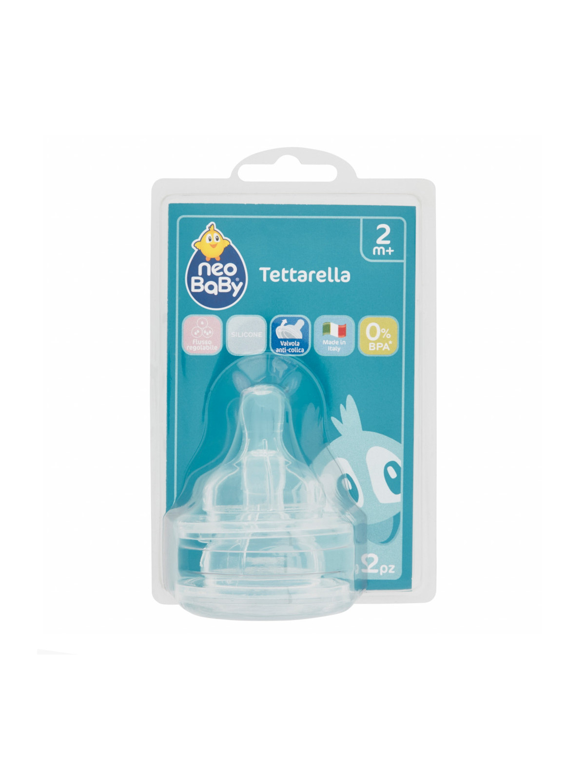 Toys Center Baby tettarelle silicone collo largo 2 pz regolabile