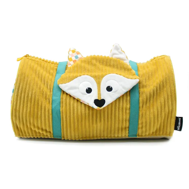 Les Deglingos Cyranos borsone weekend volpe giallo 48 cm