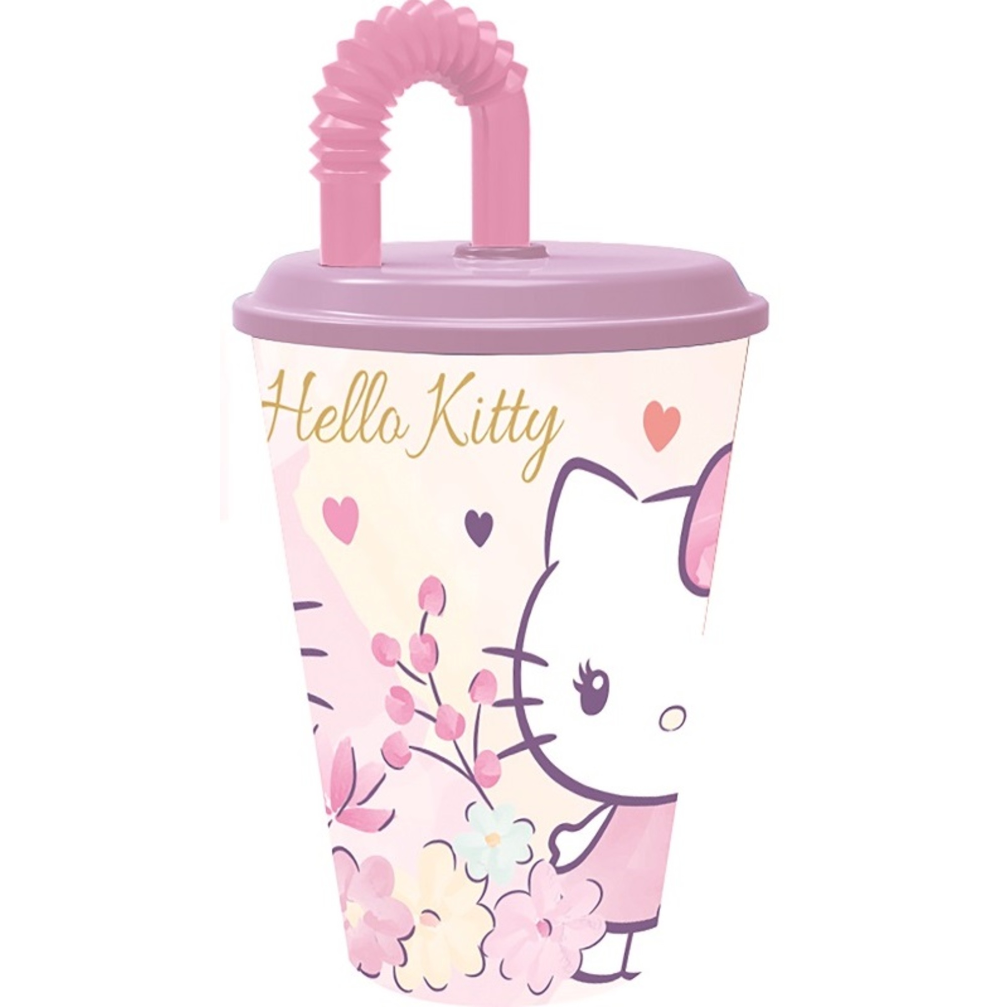 Hello Kitty bicchiere sport con cannuccia
