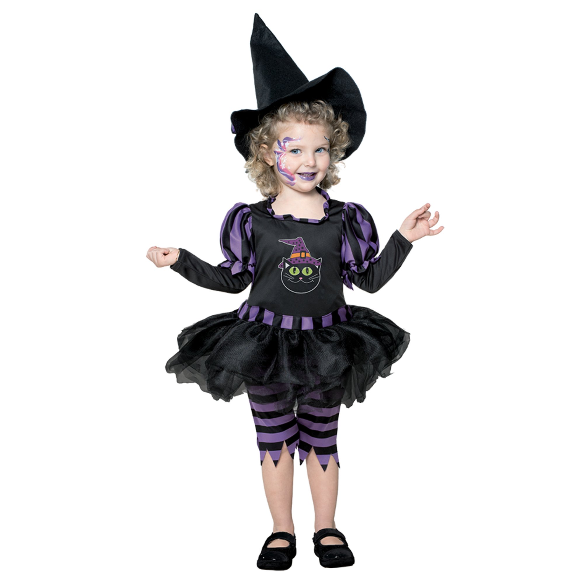 Carnaval Queen Costume Streghetta Bambina 3-4 Anni con Cappello