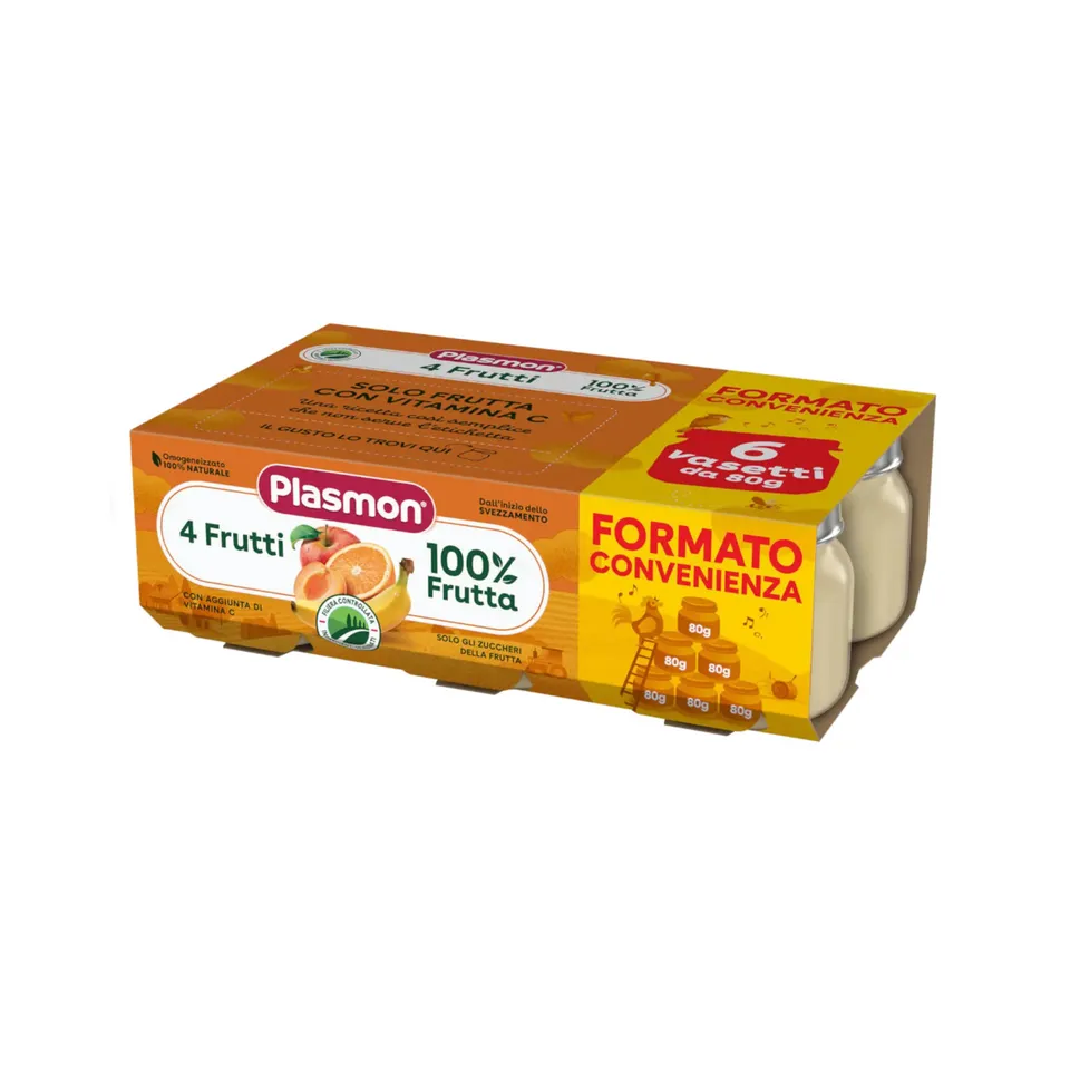 Plasmon 4 Frutti omogeneizzato frutta 6x80 g svezzamento