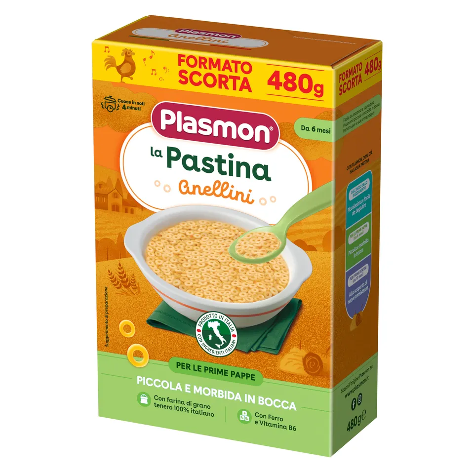 Plasmon Anellini pastina bimbi 480g 10+ mesi