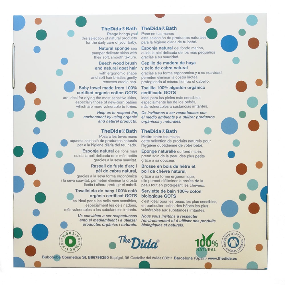 Bubbles Pack 2 Spugne naturali mare + spazzola bagnetto
