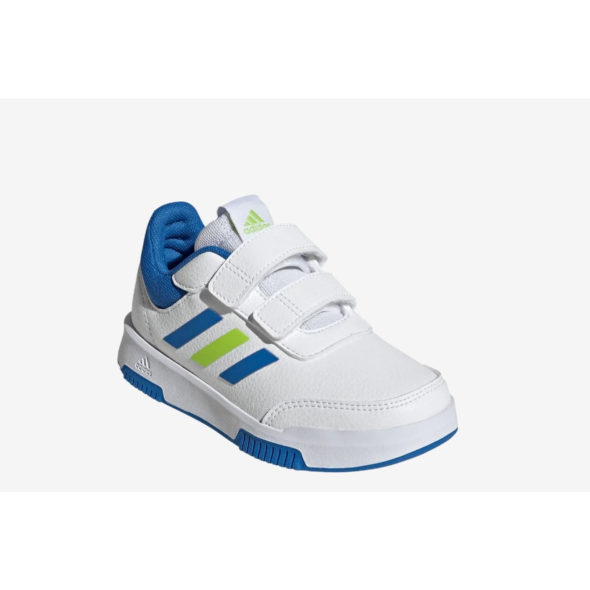 adidas Tensaur Sport scarpe bimbo bianche royal lime velcro