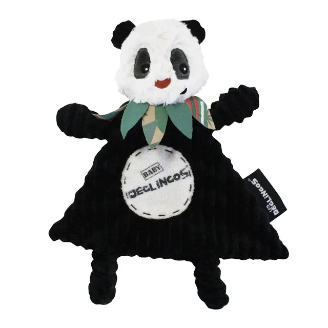 Les Deglingos Rototos Panda doudou neonato bianco nero velluto