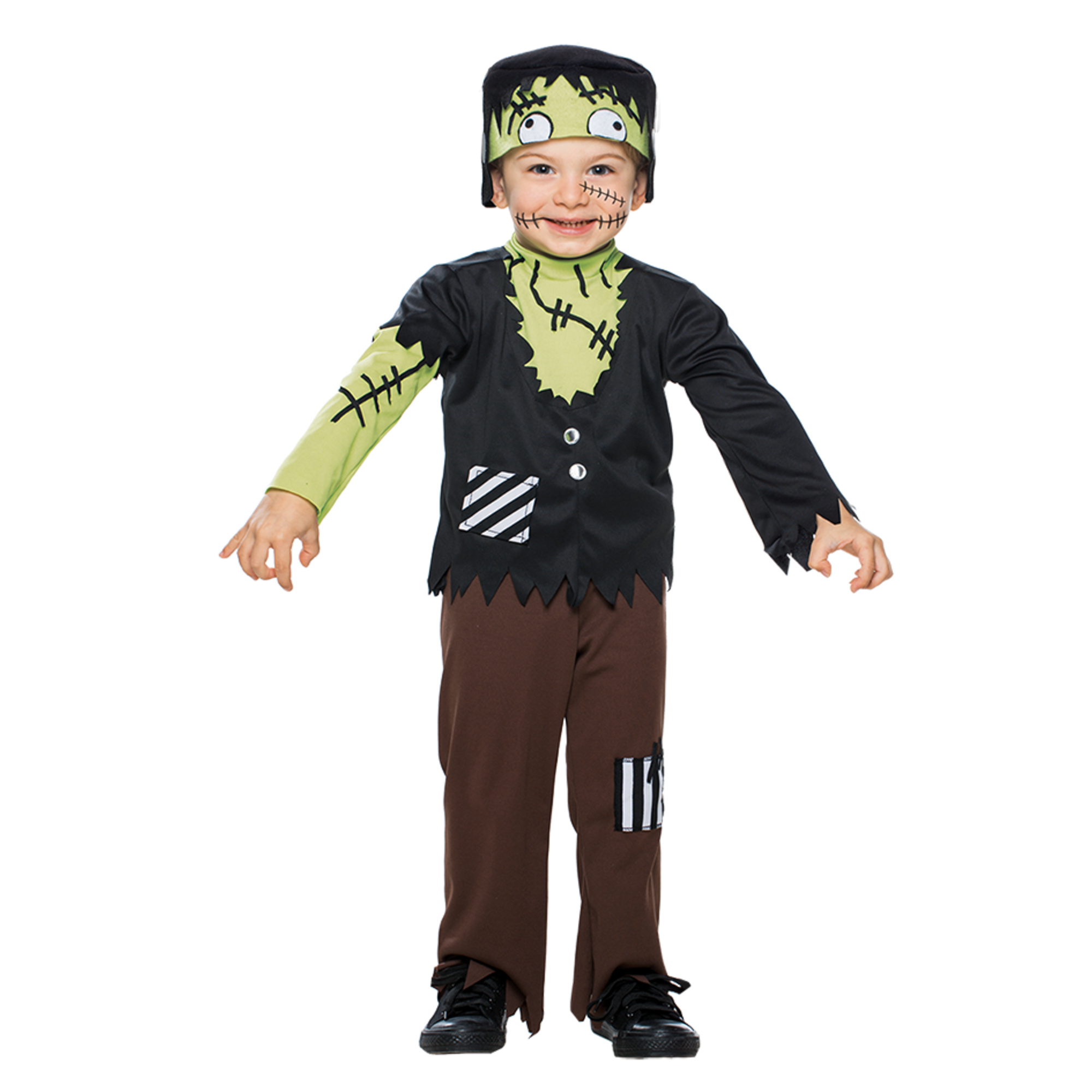 Costume Mostriciattolo Zombie bambino jersey 3 pz