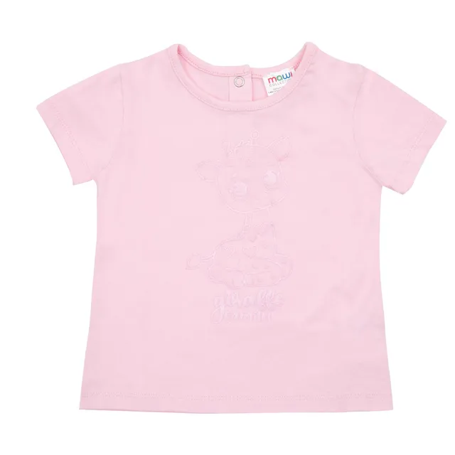 T-shirt bambina rosa Giraffe Family maglietta jersey