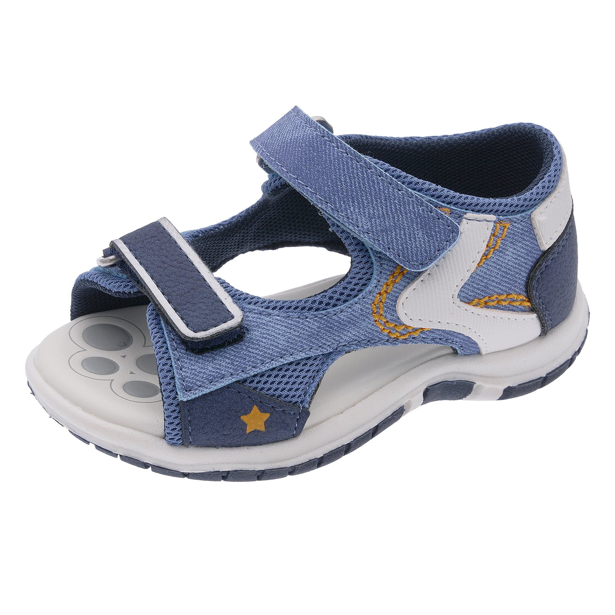 Chicco Facci sandalo bimbo tallone chiuso denim-arancio