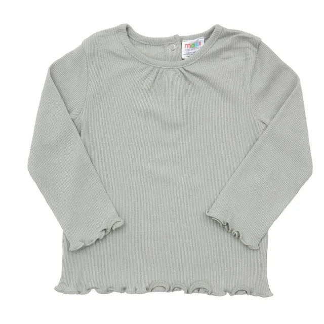 Mawi costina basica t-shirt manica lunga arricciata