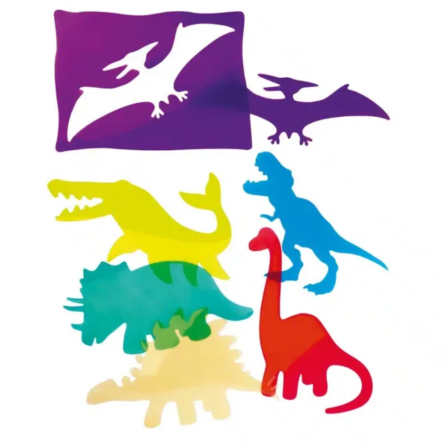 The Dida Dinosaurios Stencil Traslucidi Dinosauri 6 Colori