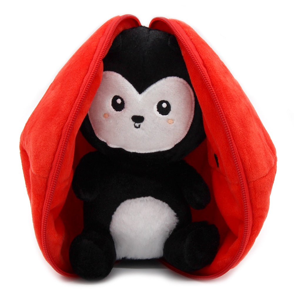 Les Deglingos Flipetz Comet Peluche Reversibile Coccinella Pomodoro