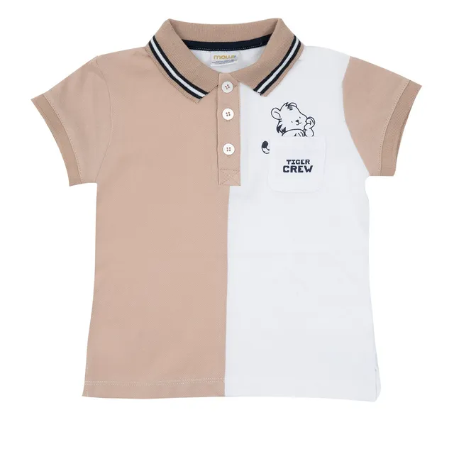 Toys Center Baby polo bimbo panna marrone con taschino