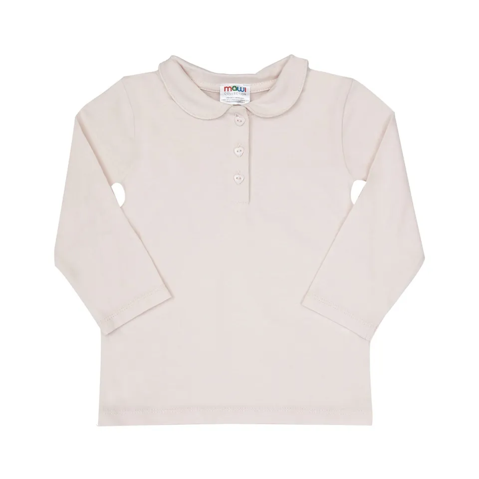 Toys Center Baby Polo bambina manica lunga rosa bottoni