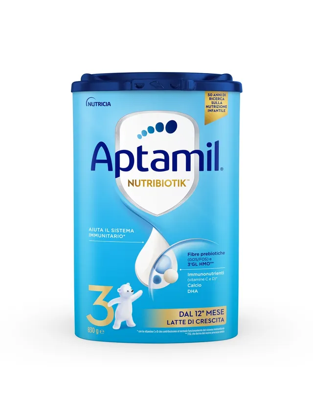 Aptamil Nutribiotik 3 latte di crescita 830g dai 12 mesi
