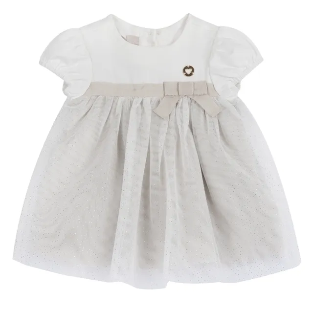 Chicco vestito bambina maniche corte tessuto leggero