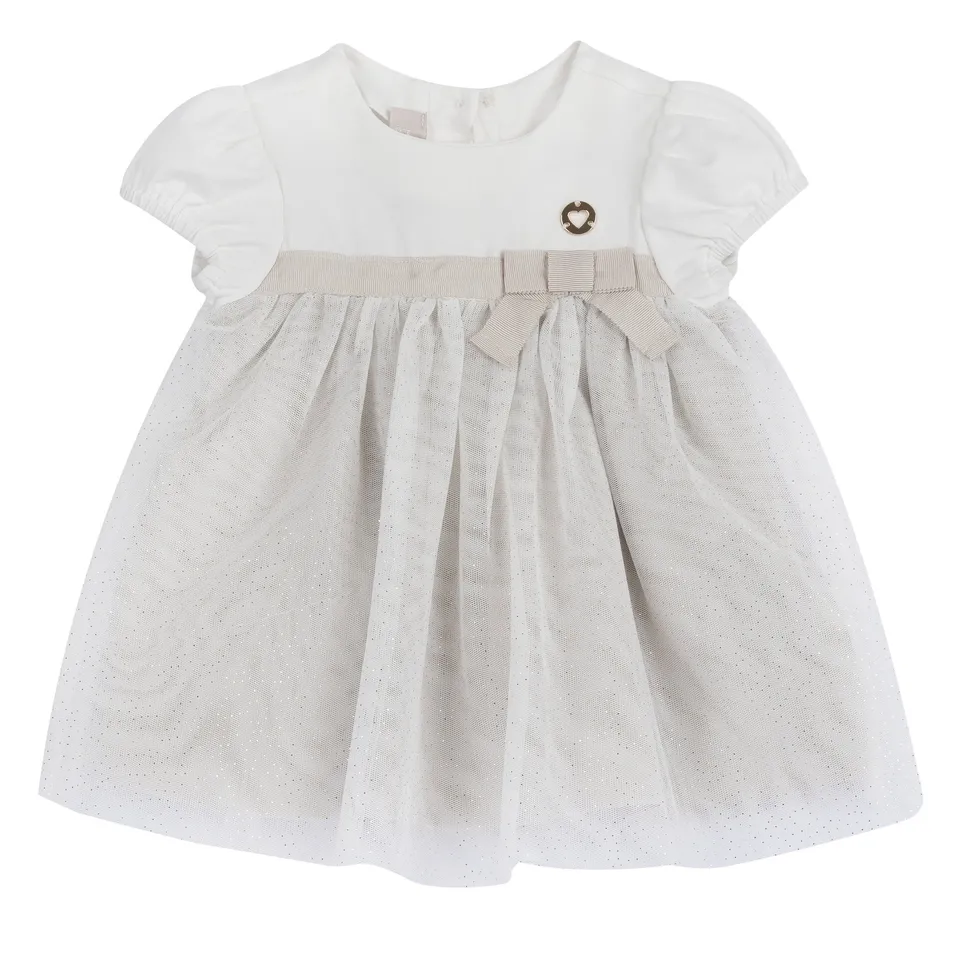 Chicco vestito bambina maniche corte tessuto leggero