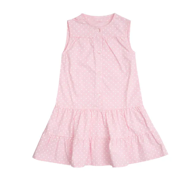 Toys Center Baby vestito bambina rosa pois smanicato