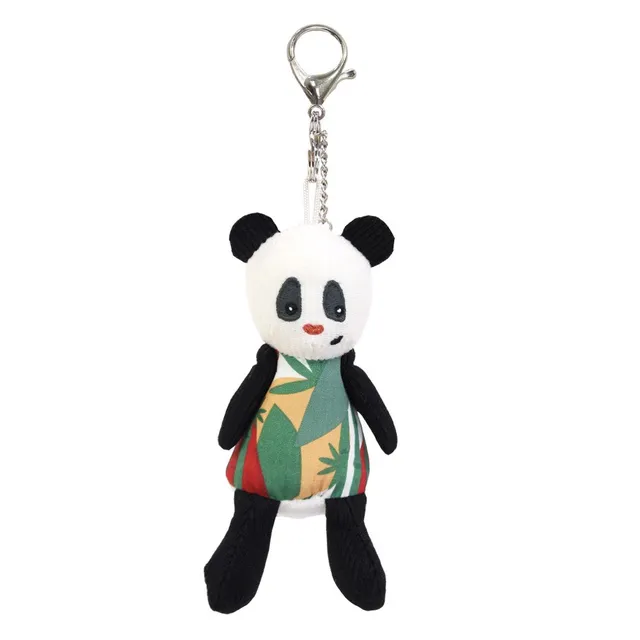 Les Déglingos Rototos Portachiavi Panda Peluche Grigio