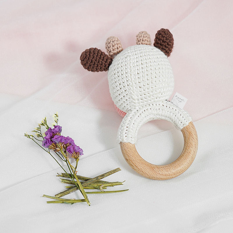 Piccoli Toys Adriana sonaglio uncinetto mucca cotone