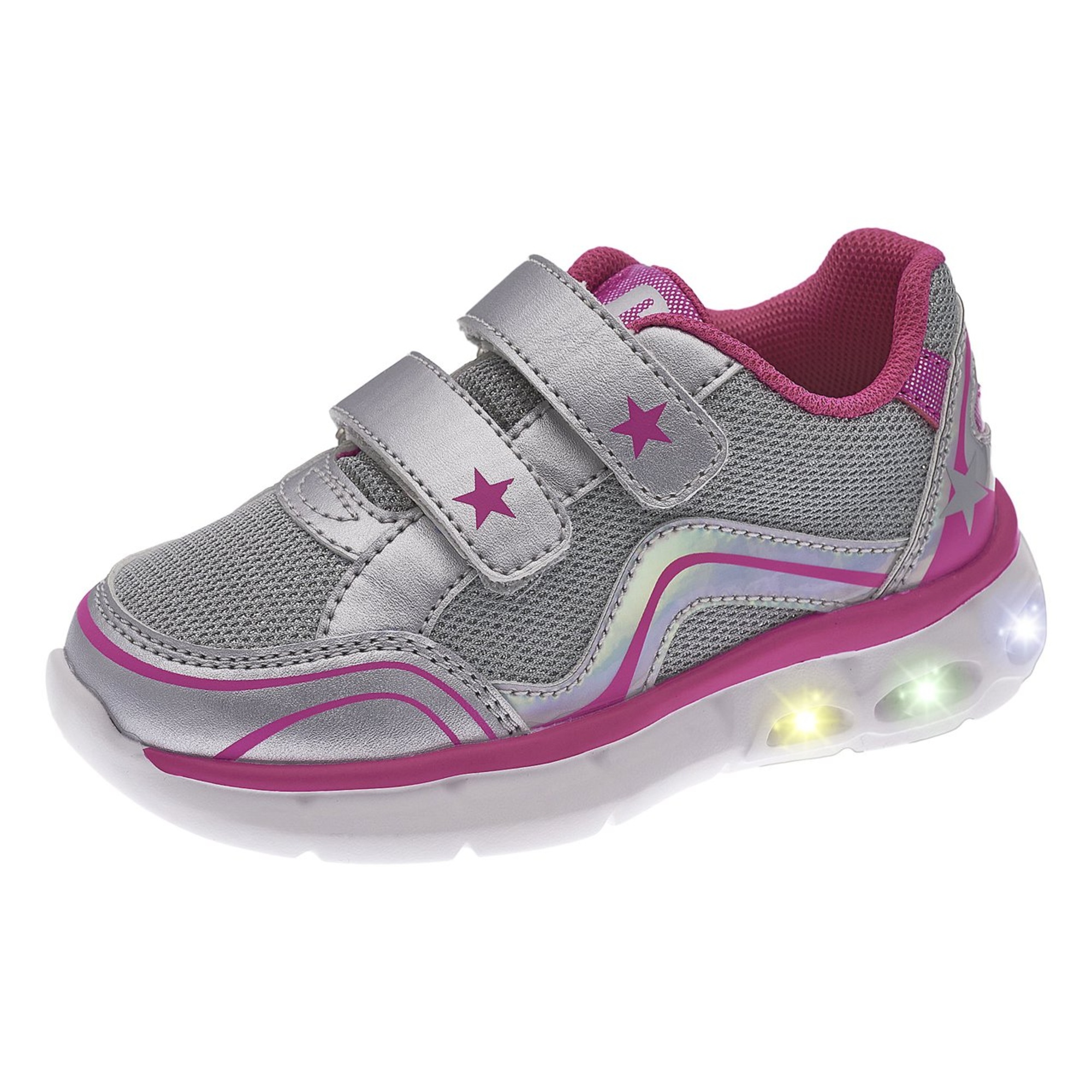 Chicco Chimberly Sneakers Bambina Luci Argento con Velcro