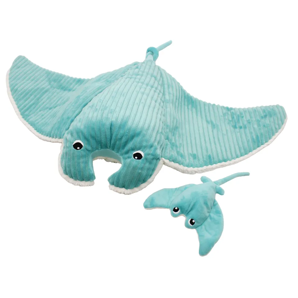 Les Déglingos Ptipotos Mantalou peluche manta blu gigante 72 cm