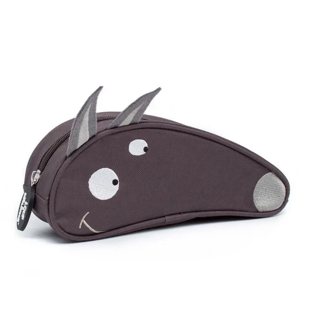 Les Deglingos Loup astuccio scuola grigio 23 cm
