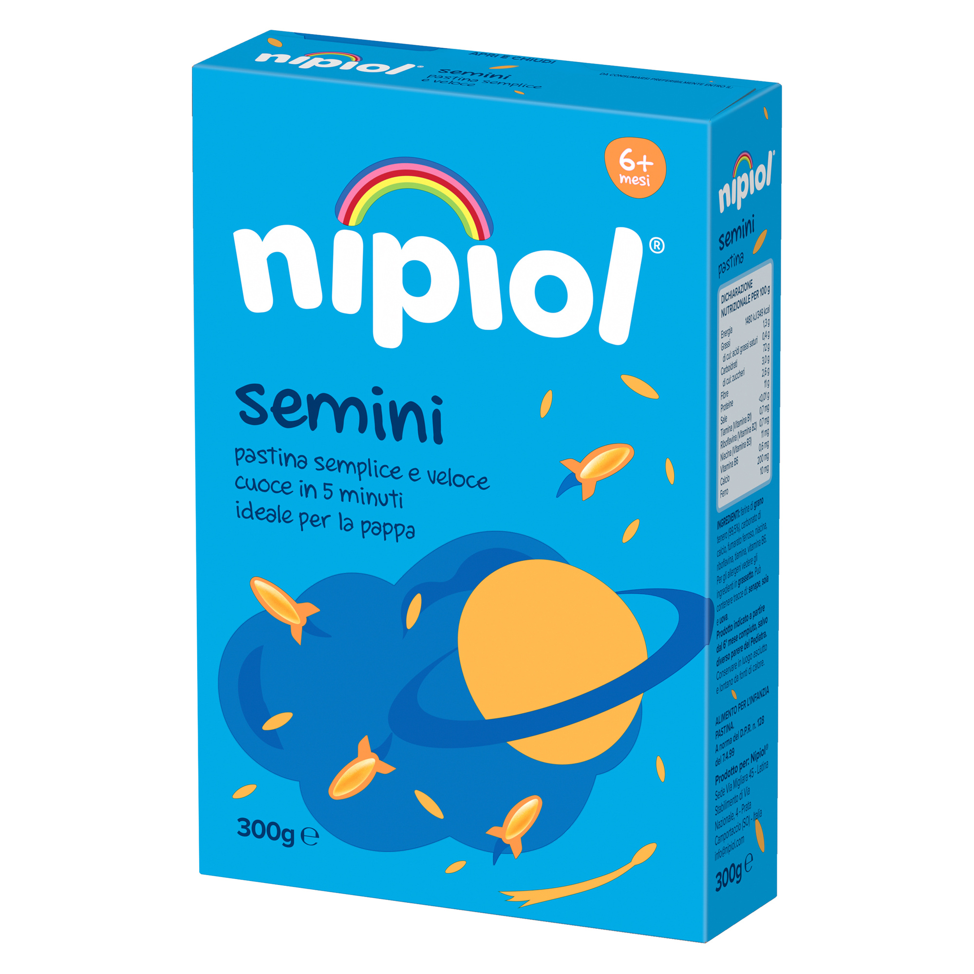 Nipiol Semini Pastina 6 Mesi 300g Ferro