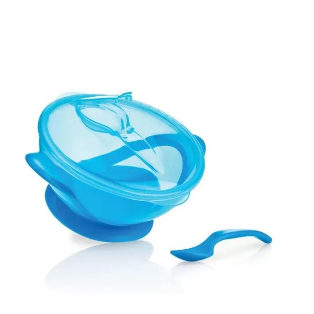 Nuby Scodella 300 ml con Ventosa Coperchio e Cucchiaio