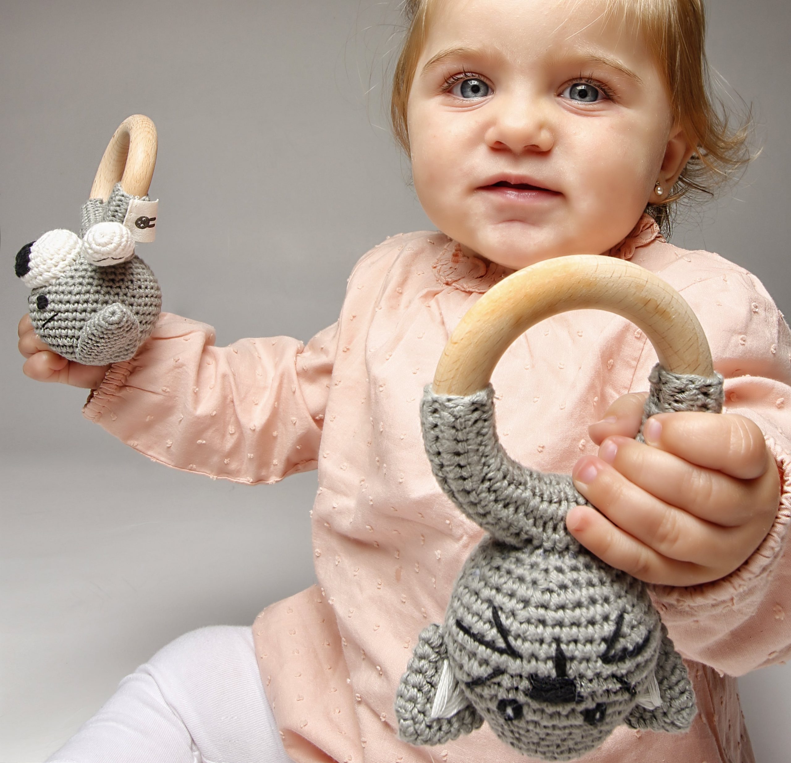 Piccoli Toys Romeo sonaglio uncinetto gatto in cotone