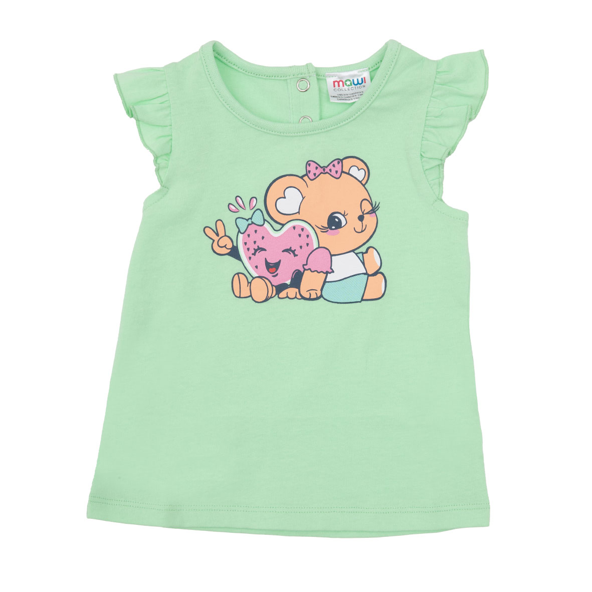 Toys Center Baby canottiera bimba verde stampa orsetta
