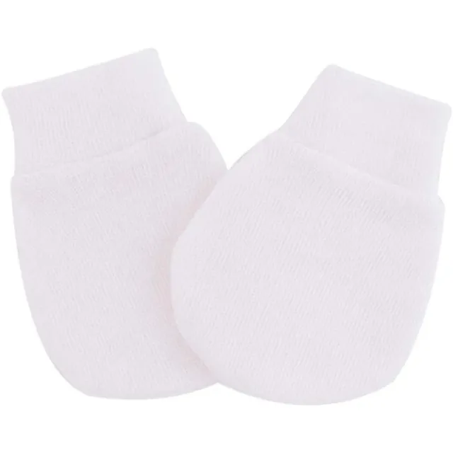 Mawi manopole neonato cotone bianco 2 pezzi antigraffio