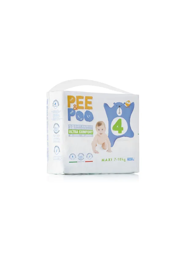 Pee & Poo Maxi taglia 4 pannolini 38 pezzi cotone