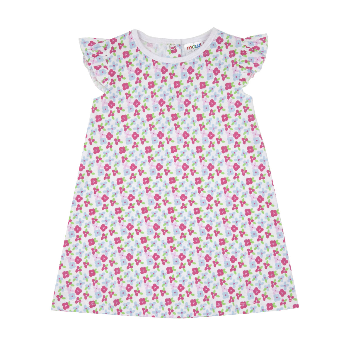 Vestito estivo bimba fiori multicolor canottiera bottoni
