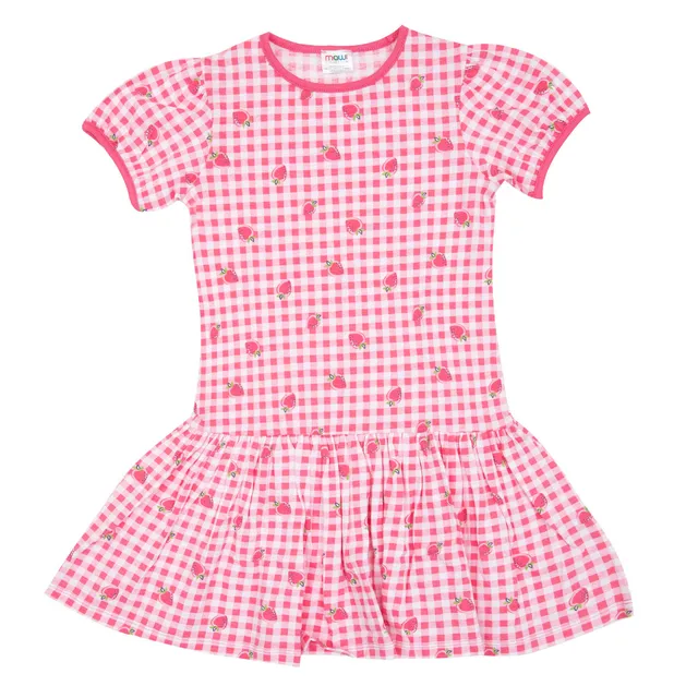 Toys Center Baby Abito Bimba Rosa Fragole Jersey Mezza Manica