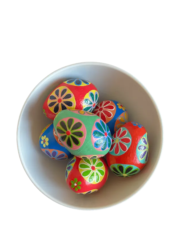 The Dida Huevos de Colores Uova Decorate Fiori Miste