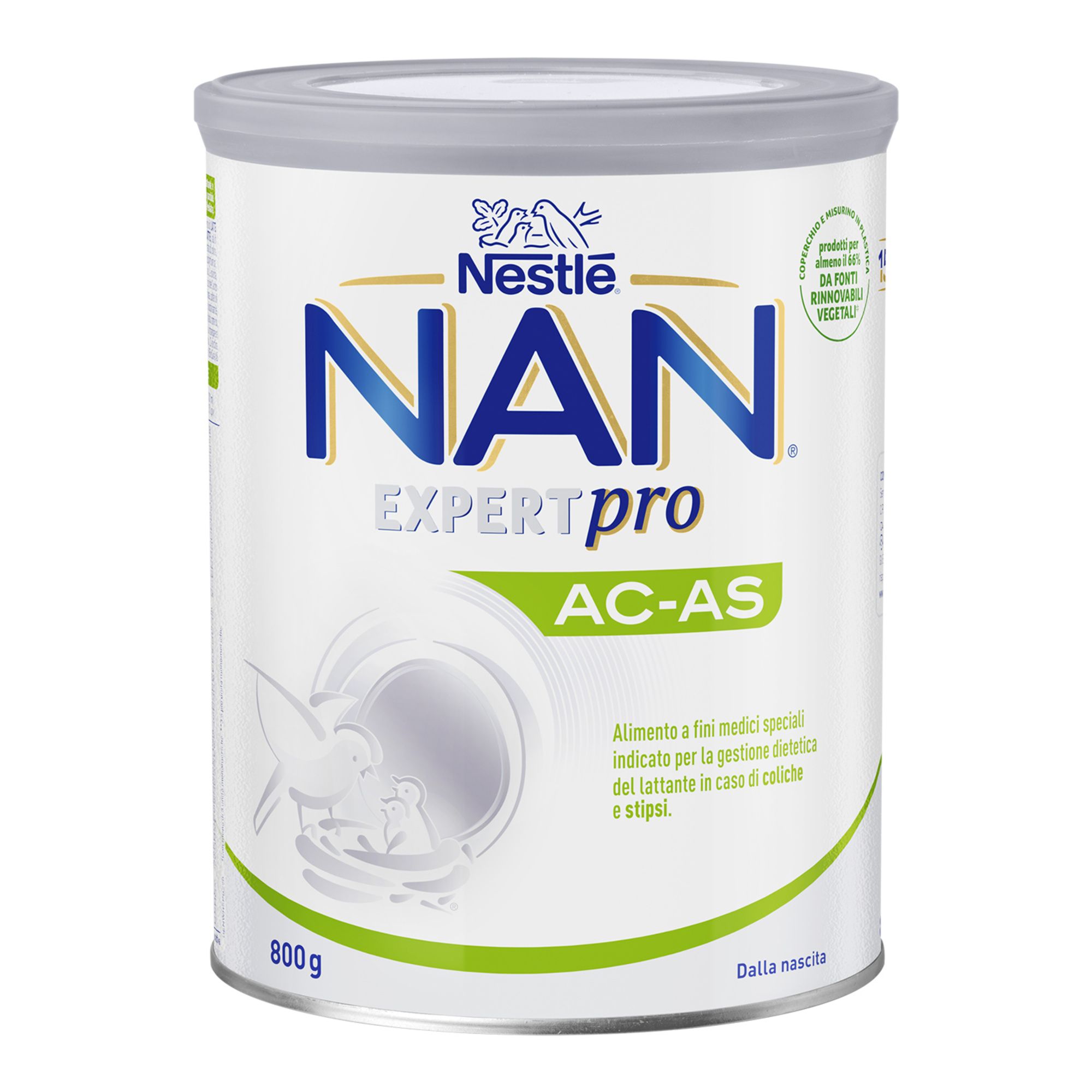 Nestlé NAN ExpertPro AC-AS Latte in Polvere Latta 800 g Coliche