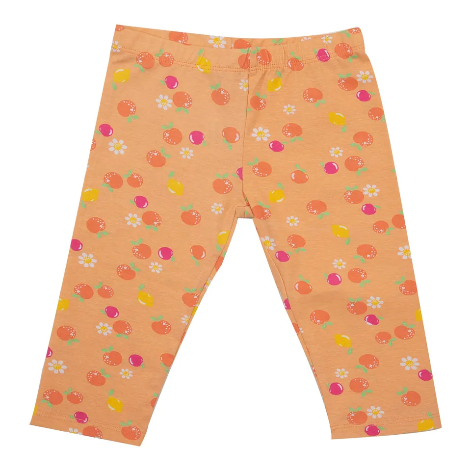 Mawi Leggings 3/4 Bimba Arancio Frutta Cotone