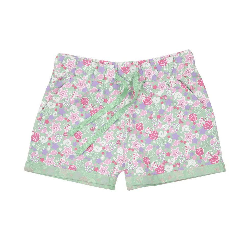 Toys Center Baby Mare Shorts Bimba Verde Chiaro Stampa Marina