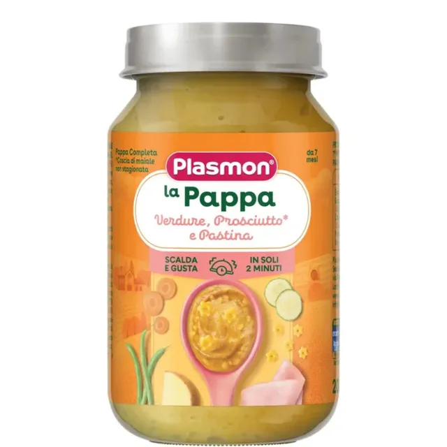 Plasmon La Pappa Verdure Prosciutto Pastina 200 g 7 Mesi
