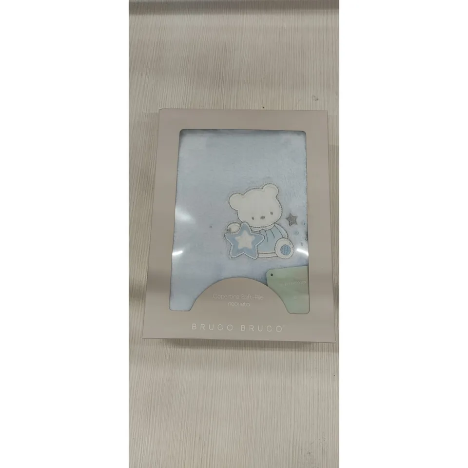 Ellepi coperta pile 110x140 ricamata per letto