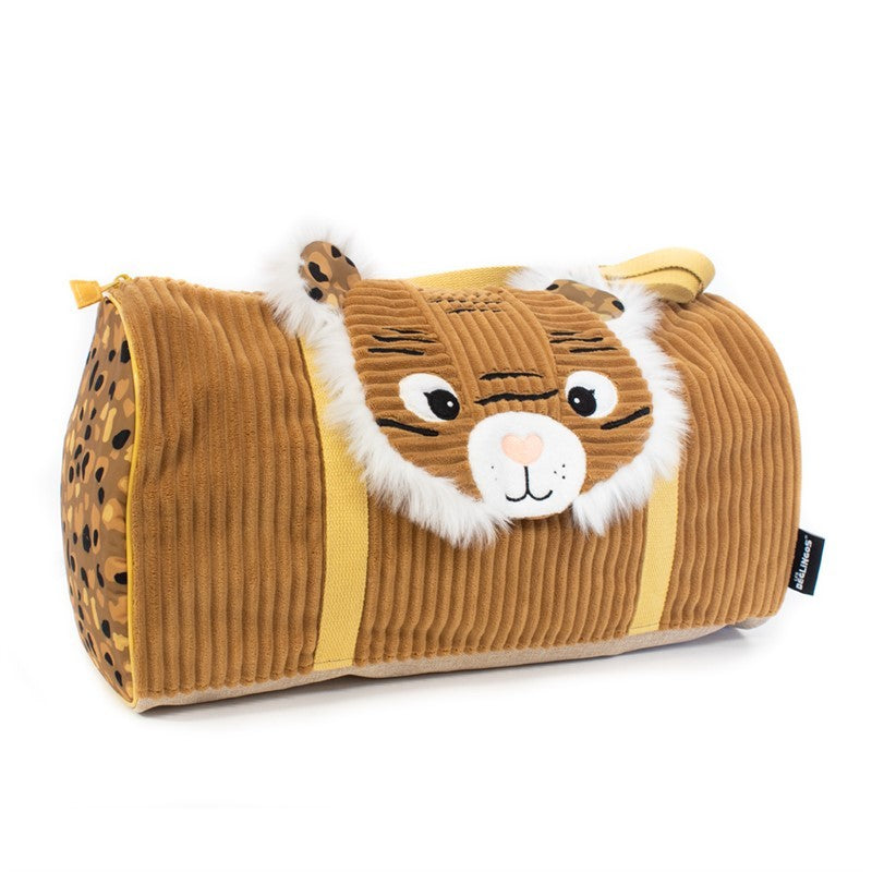 Les Déglingos Speculos borsa weekend tigre marrone 48 cm