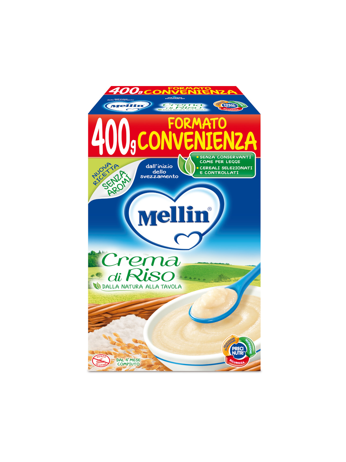 Mellin Crema di Riso farina istantanea 400 g 4-36 mesi