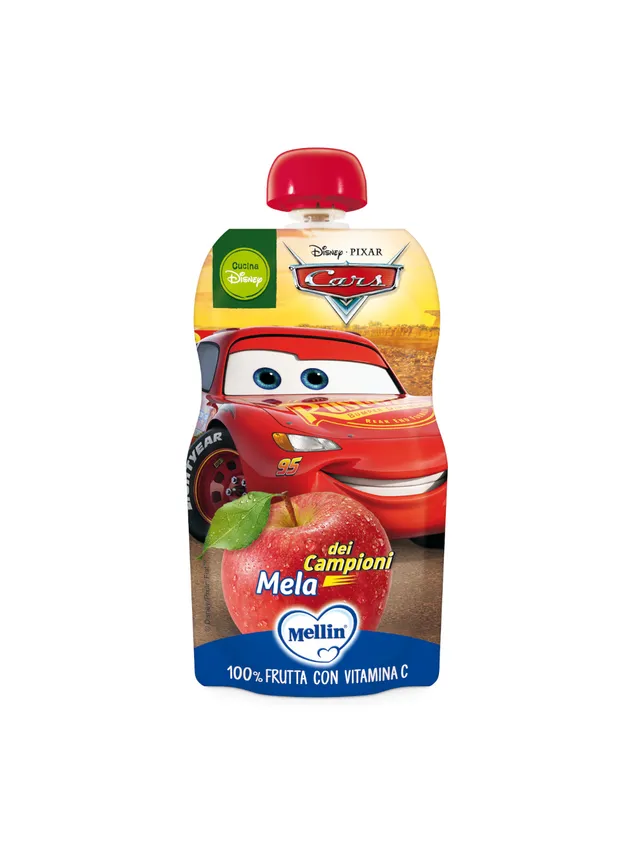 Mellin pouch frutta mela Disney Cars 110 g vitamina C