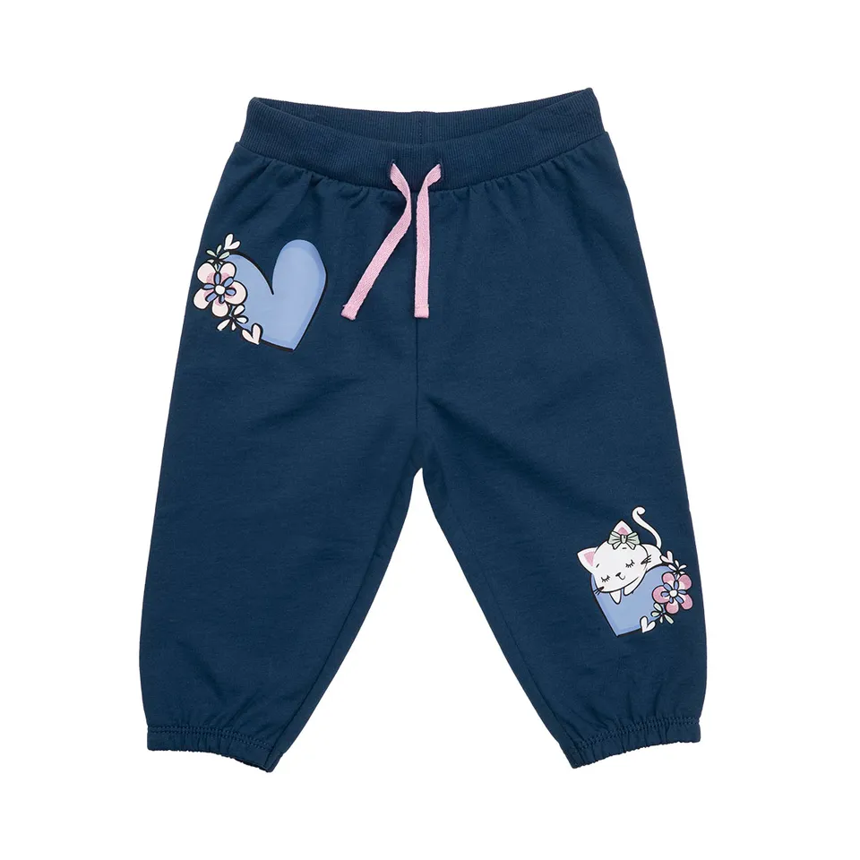 Toys Center Baby Pantalone Bimba blu pantalone gattino elastico